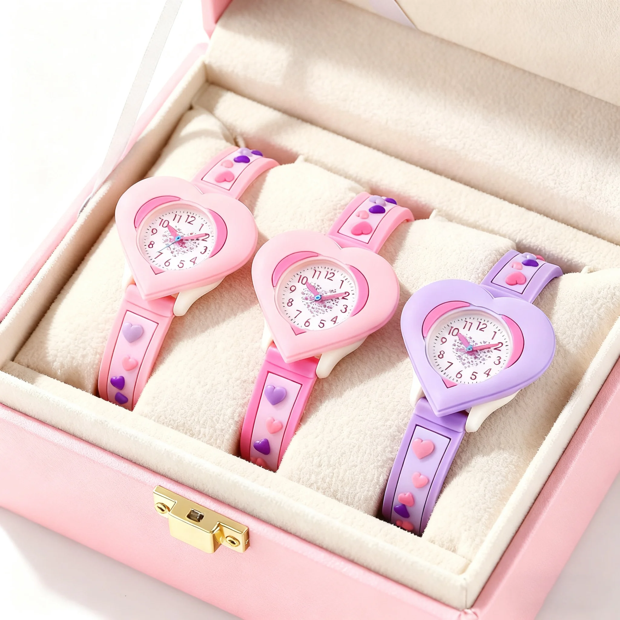 سيتم تضيء مجموعة الساعات العصرية لساعة الكوارتز ثلاثية الأبعاد المصنوعة من السيليكون لعناية معصمك مناسبة كهدية بدون صندوق