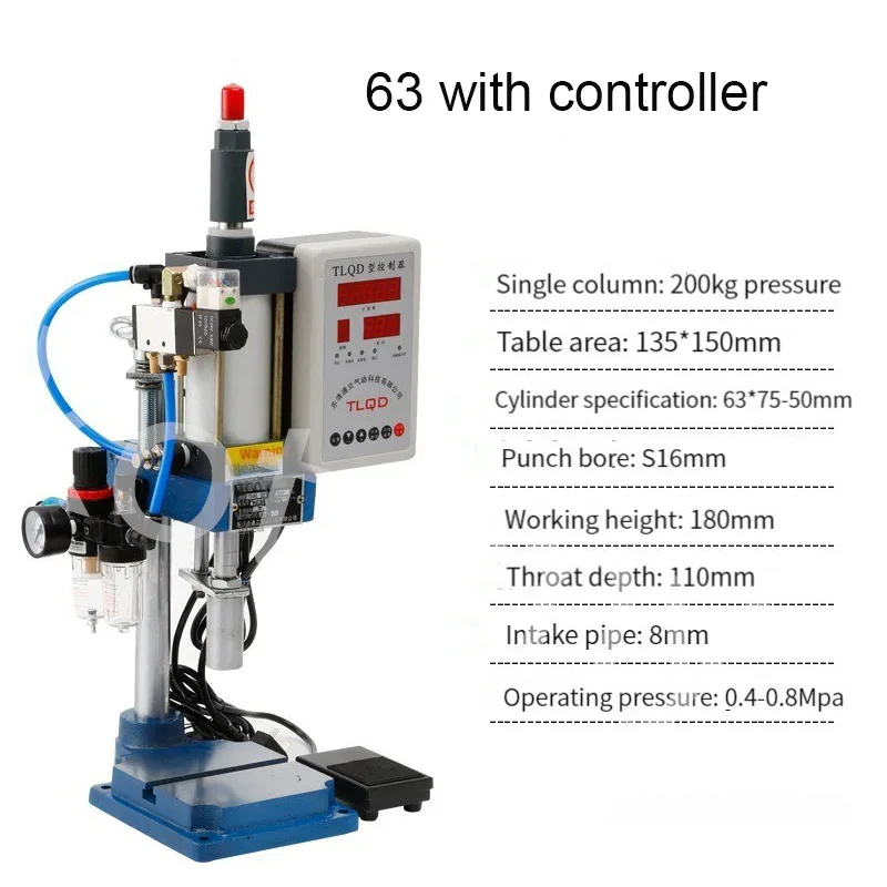 Bench Pneumatic Press Pneumatic Punch 110/220V Mechanical Press Pneumatic Machinery Punching