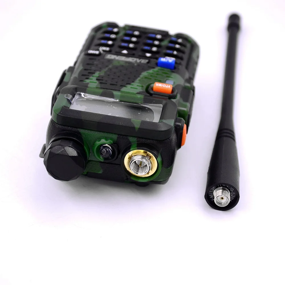 BAOFENG UV5R Walkie Talkie zielony moro 128CH Radio FM VHF UHF wyświetlacz Dual Standby szynka amatorska komunikacja bezprzewodowa