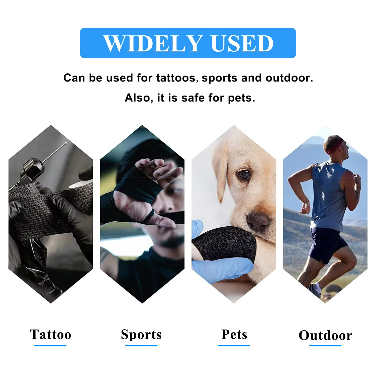 48/24/12/6/1 قطعة غطاء قبضة الوشم ضمادة يلتف الأشرطة ذاتية اللصق المضادة للانزلاق مطاطا الرياضة ضمادة الوشم اكسسوارات