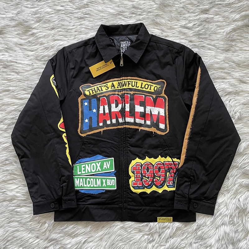 

Trendy American Print Collar Jaet Outerwear Long Sve Zipper Closure Cotton 00% Youth ular Summer Outerwear