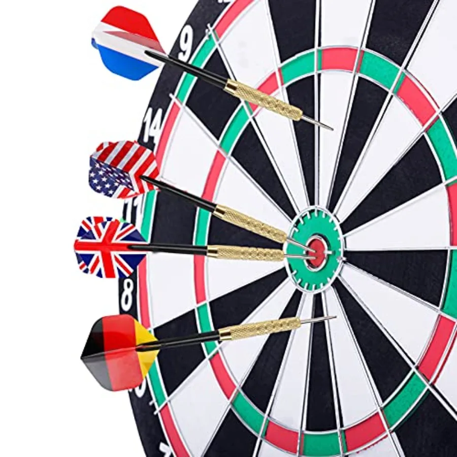 مجموعة سهام ذات أطراف فولاذية مكونة من 12 قطعة مكونة من 18 جرامًا من السهام المعدنية الاحترافية للعب التنافسي والترفيه المنزلي تتضمن 4 نايلون إضافي #6