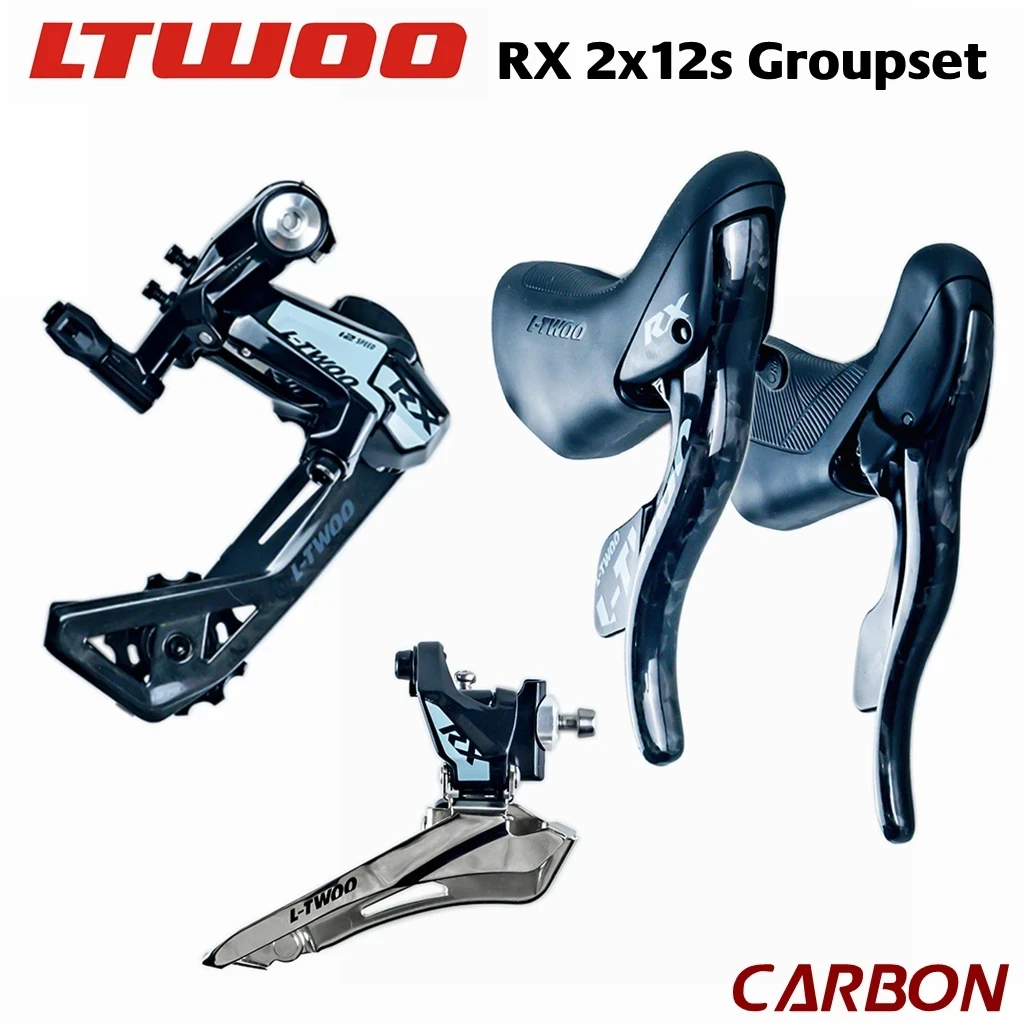 NEW LTWOO RX 2x12 Speed,24s Road Groupset 4Kit,Carbon Fiber Shifter+Carbon Fiber Rear Derailleurs+Front Derailleurs RX12-4