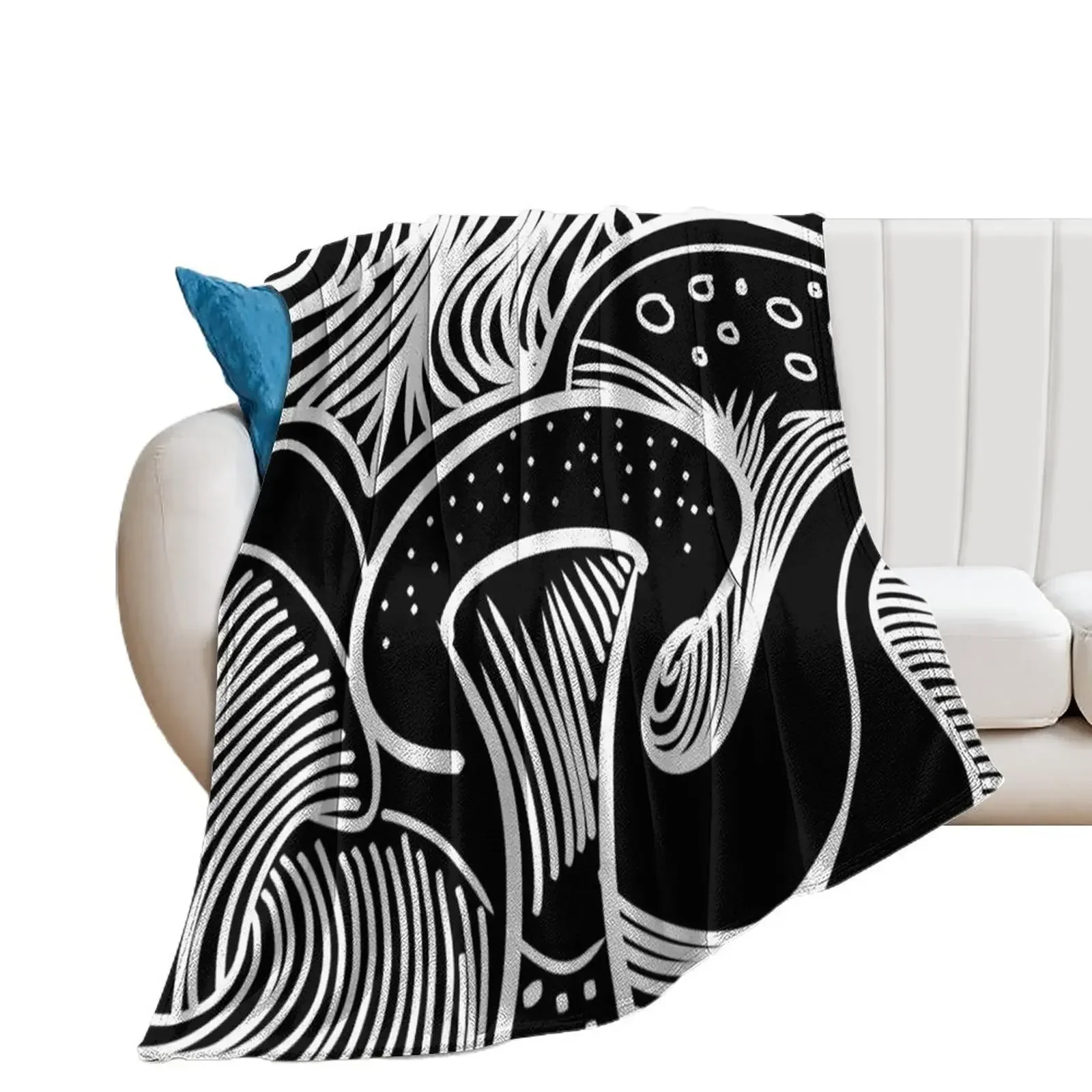 

Mycelium Throw Blanket Plaid Giant Sofa Bed blankets and throws Blankets