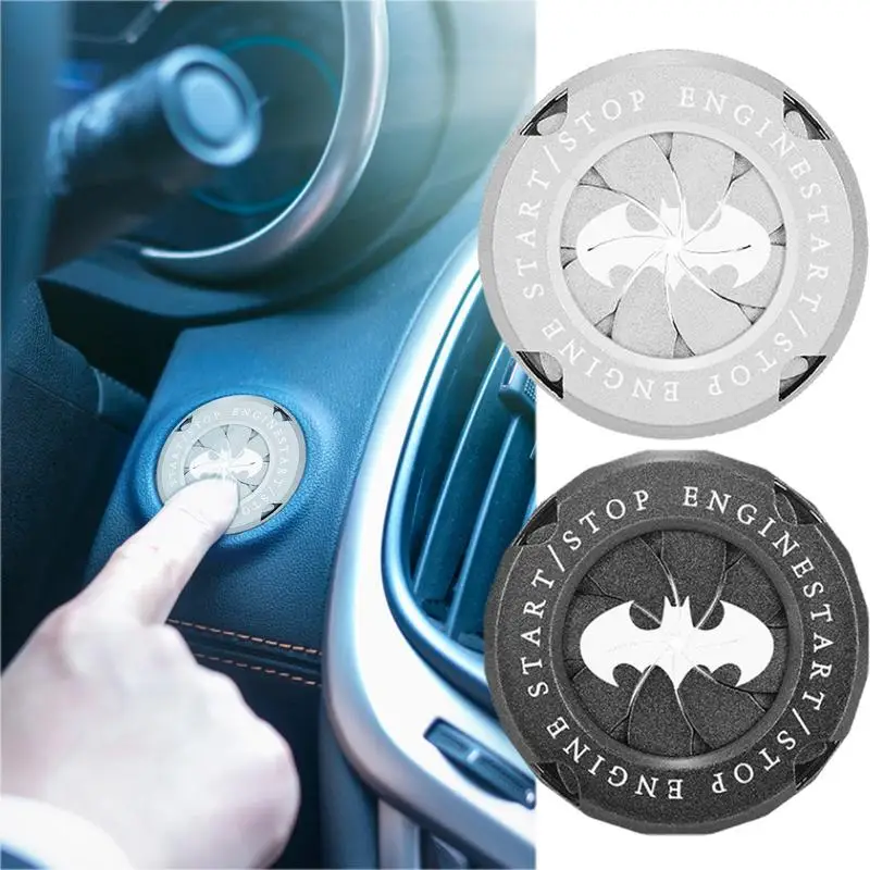 

1pcs new Car Interior Decor Bat Engine Ignition Start Switch Rotate Cover Onekey Stop Button Cover Auto Sticker Accessories