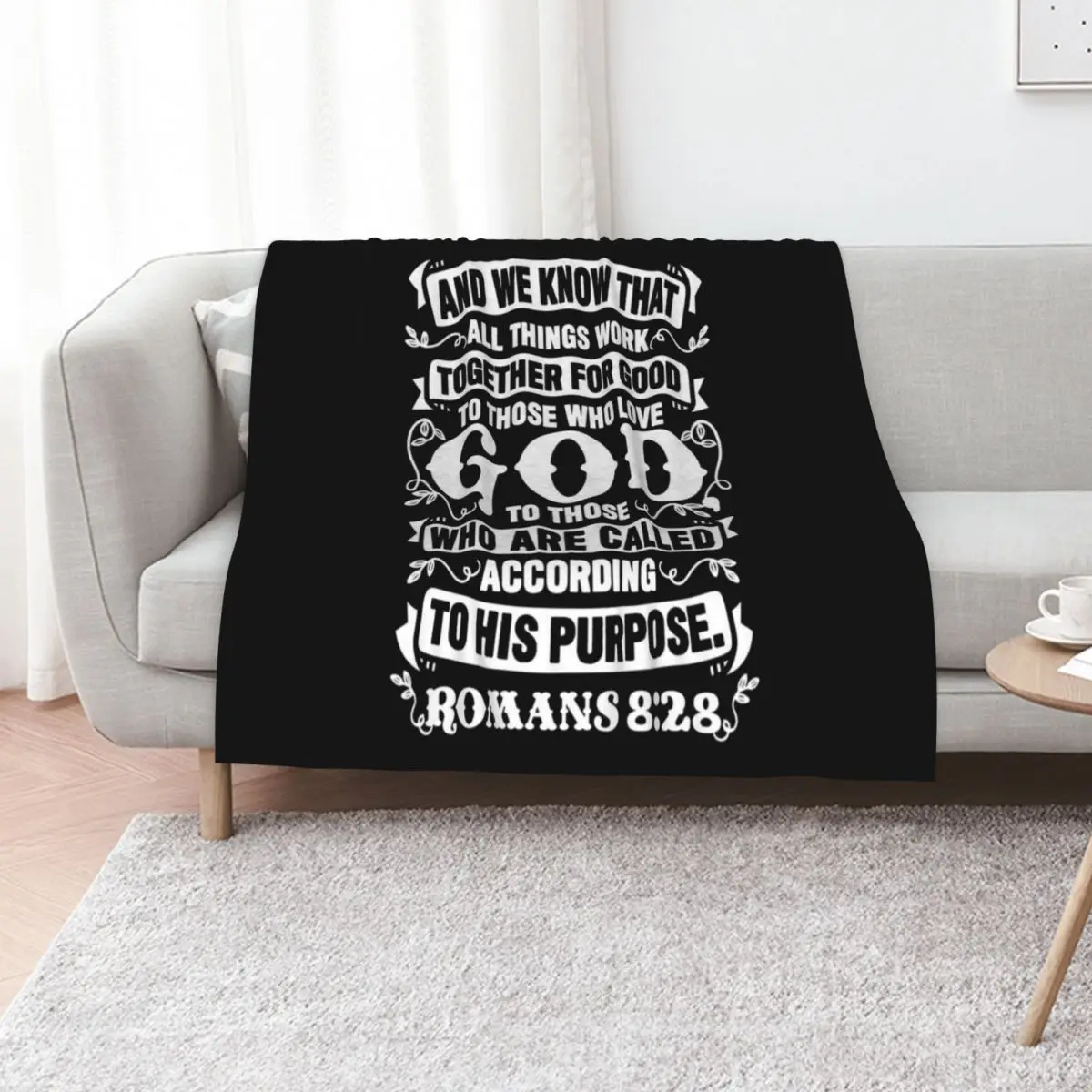 Romans 8:28 Throw Blanket Soft Plush Blanket as Housewarming Gift