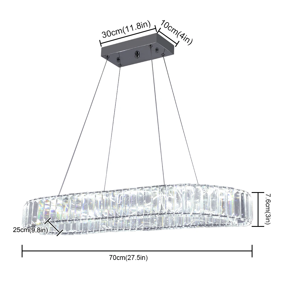 VETRULUS Moderne Anhänger Licht Luxus Kristall Oval Design Led Kronleuchter Decke Lampe Nordic Hängen Leuchte Wohnzimmer Schlafzimmer Hotel Lüster 4