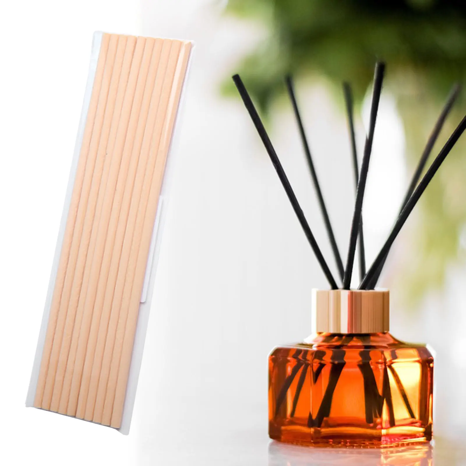 10Pcs Reed Diffuser Sticks Essential Oil Diffuser Stick Refill 30cm Fiber Reed Diffuser Replacement Refill Stick for Bedroom Hom