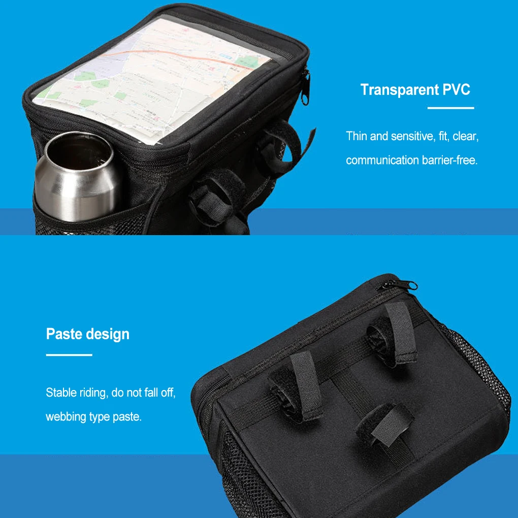 

Mountain Bike Handlebar Water Bottle Bag Fast Release Bicycles Headstock Storage Organizer Pouches Cycling Accessories