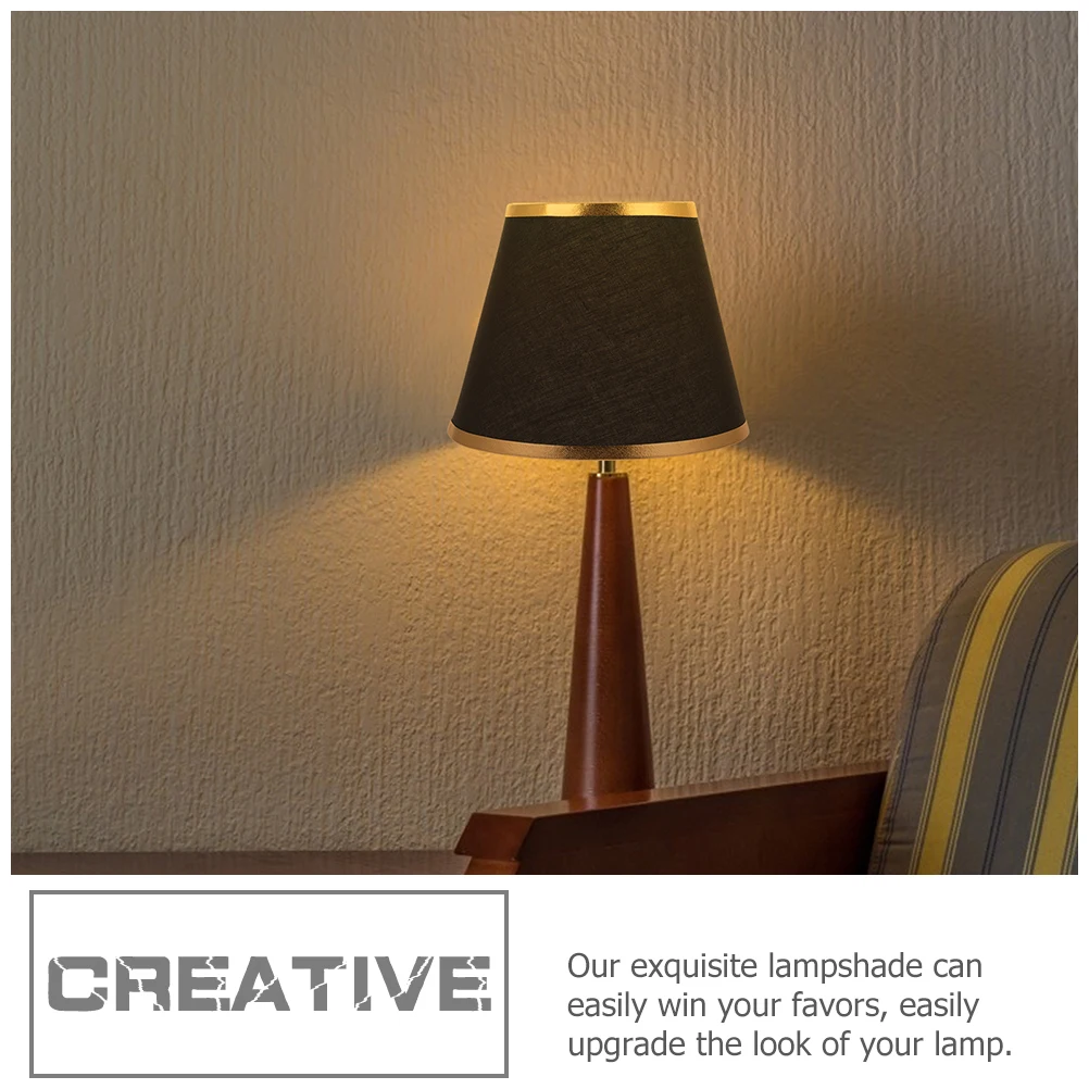 

Beige Fabric Lampshade Shades for Floor Small Nightstand Metal Light Cover Child