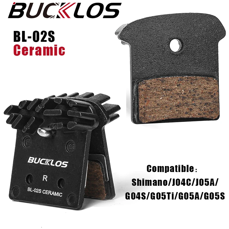 BUCKLOS Bicycle Brake Pads Durable Ceramic Road Mountain Bike Brake Pad Heat Dissaipation Mtb Brakes Pad Fit J04C J05A G04S G05A