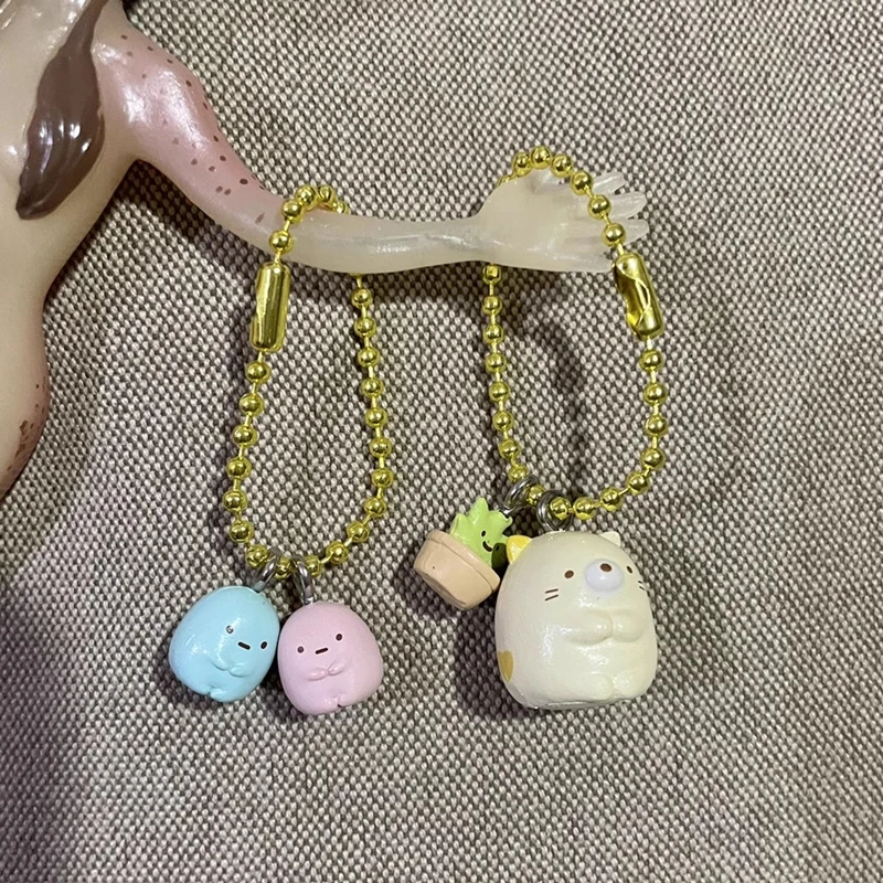 Sumikko Gurashi Mini Keychain Key Ball Chain Ring Cartoon Anime Sumikkogurashi Kawaii Cute PVC Keychains Small Gift