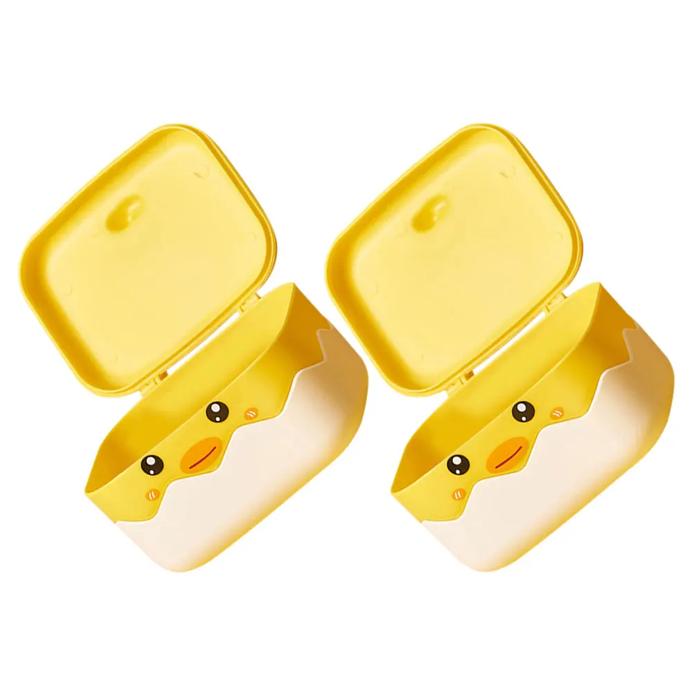 

2 шт. держателя для мыла с крышкой, уникальная система отвода воды, сохраняет мыло для душа, общежития, путешествий и дома