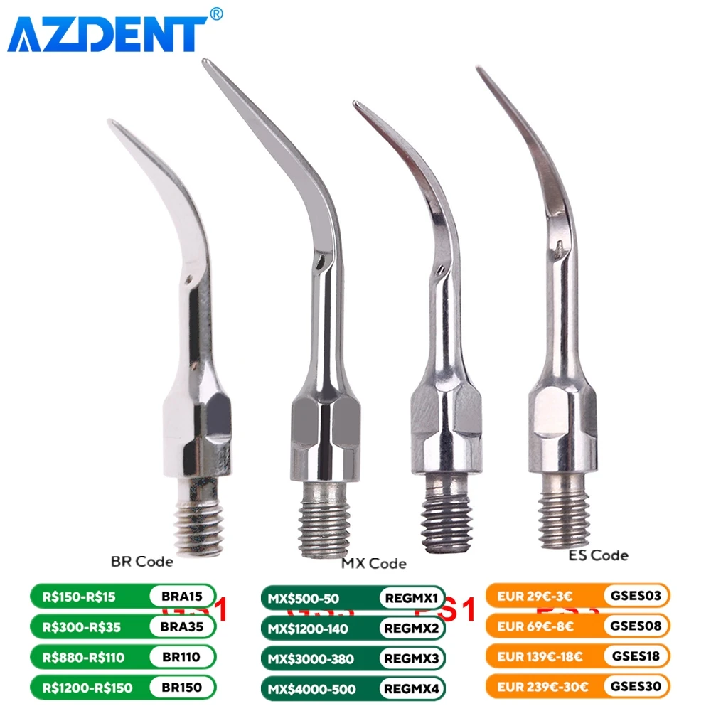 AZDENT-punta de escalador ultrasónico Dental, perodoncia de escalado apta para escaladores SIRONA G/P, puntas de endodoncia multifunción