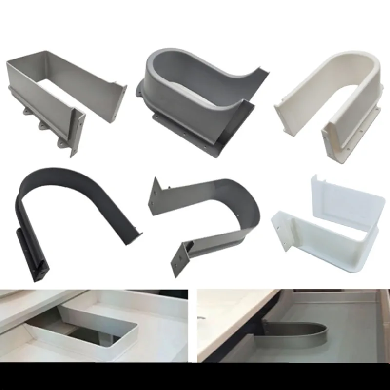 ABS Plastic U Shape For Sink Drawer Kitchen Bath Furniture Cabinet Recessed U for Sink Drainage D E F H P Type