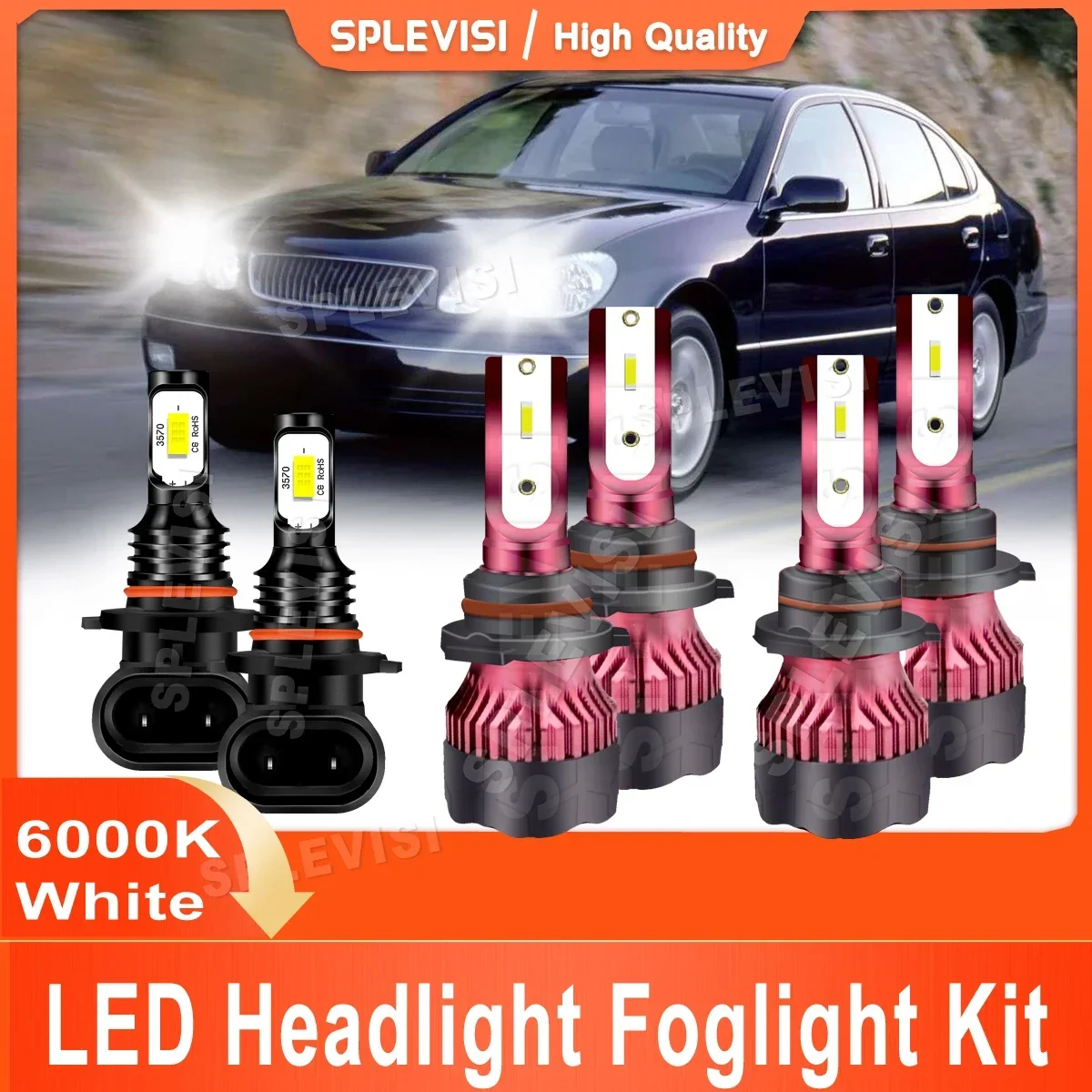 

Xenon White Car Led Headlight High Low Beam Foglight 9005 9006 9006 For Lexus GS300 1998 1999 2000 2001 2002 2003 2004 12V 24V