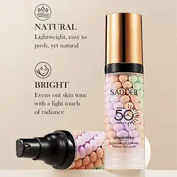 3-color Primer Full Coverage Isolation Cream Facial Concealer Makeup Invisible Pores Oil Control Uniform/Brighten Skin Color