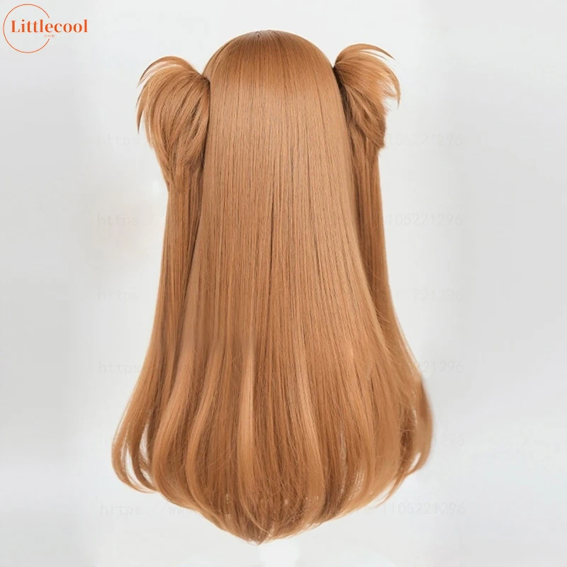 High Quality EVA Asuka Langley Soryu Cosplay Wig 68cm Orange Brown Heat Resistant Hair With Detachable Ponytails Anime Wigs view 5