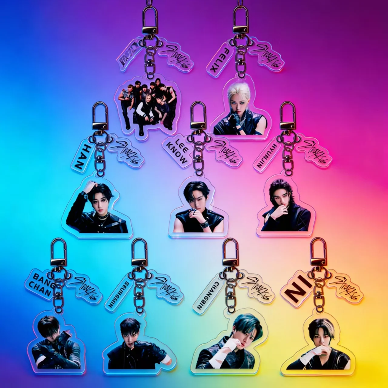 

SKZOO KPOP новый альбом STRAYKIDS STAR брелок из трех предметов набор HYUNJIN BANG CHAN FELIX сумка кулон коллекция подарок