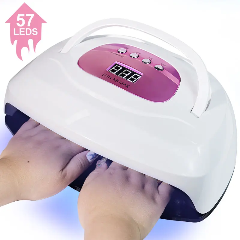 Nail Polish UV/LED Lamp 4 Timer Modes LCD Display with 57 LEDS Nails Fordrying Dryer Manicure Salon Tools for Acrylic Gel Art