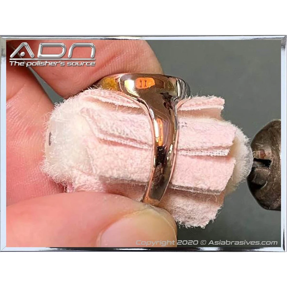 ADN Mini Magic Mounted Buff Wheel 2.35mm Shank 10000 Grit Felt Base Micro-Abrasive Jewelry Polishing Tool Inside Ring Buff