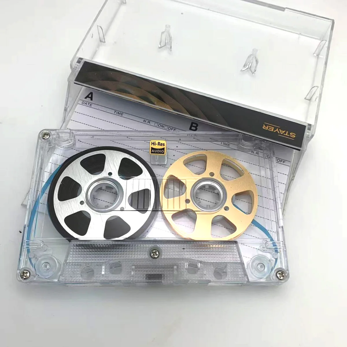 Retro Reel-to-Reel-Kassette, beidseitig beschichtetes Metall, 50 Minuten, leeres Kassettenband für Walkman-Aufnahmen (mit 50-minütigem Band) – Detail 13