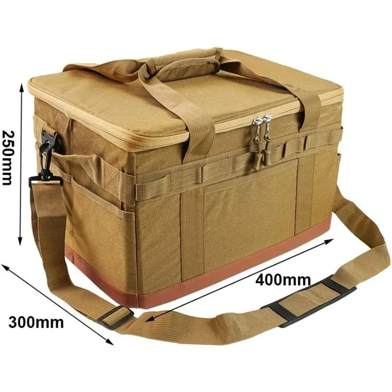 Imagem -03 - Grande Capacidade Camping Storage Bolsa Organizador de Tronco com Alças Versátil ao ar Livre Churrasco Cozinhar Piquenique 60l