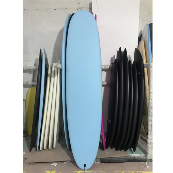 

High Quality Light Blue IXPE Soft Surfboard Soft Top Fiberglass Surfboard for Ocean Waters