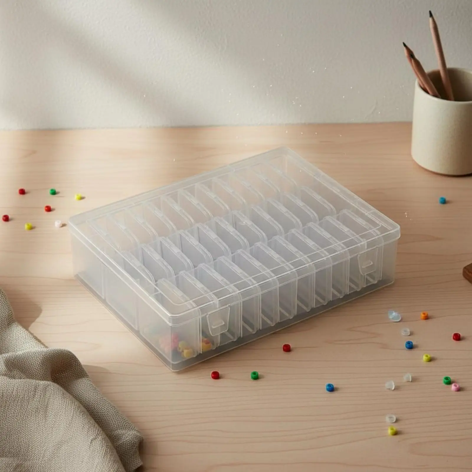 Caja plástica transparente con compartimentos para gatos y perros - imagen 5