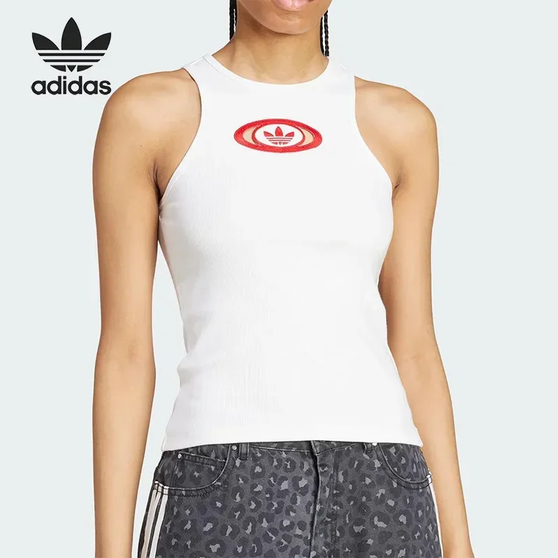 Camiseta sin mangas para entrenamiento, chaleco deportivo Adidas Clover para mujer, chaleco deportivo informal transpirable clásico para entrenamiento KA2689