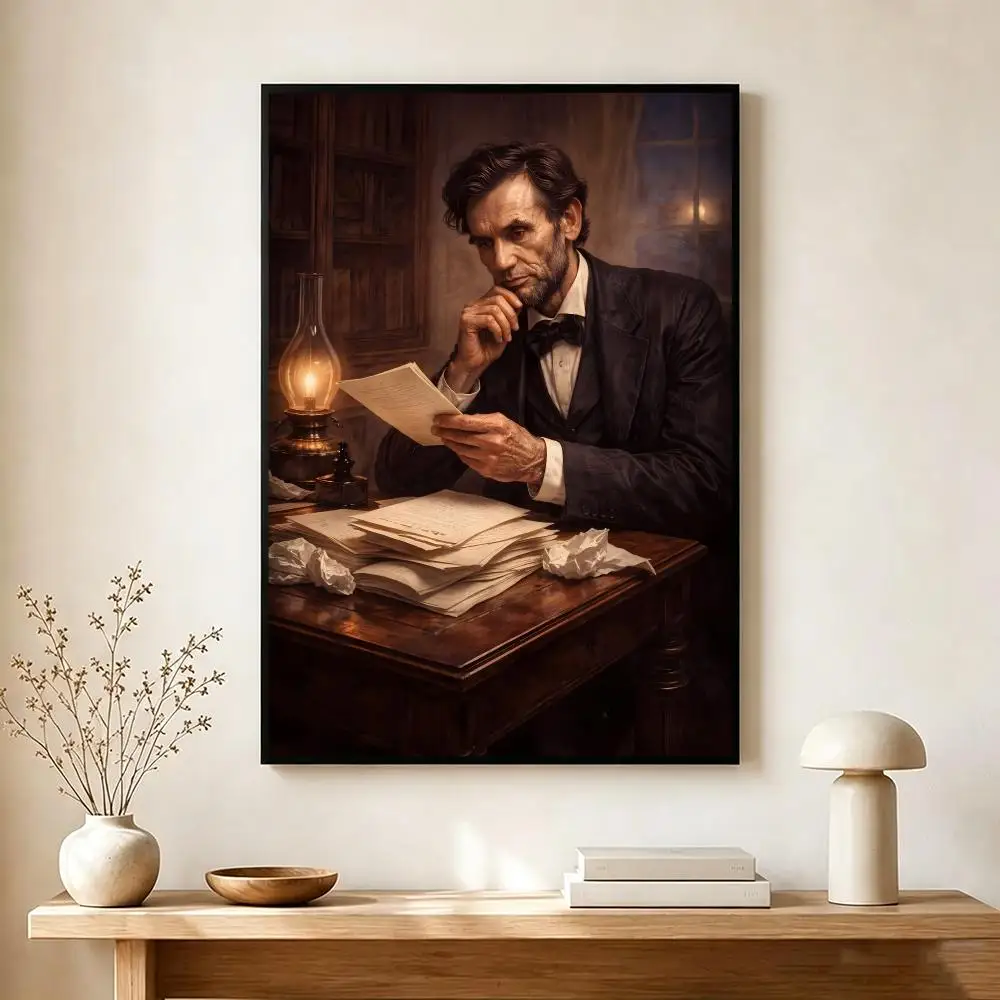 historic figure A-Abraham Lincoln Poster Modern Home Decoration Interior Design & Contemporary Wall Art Collection