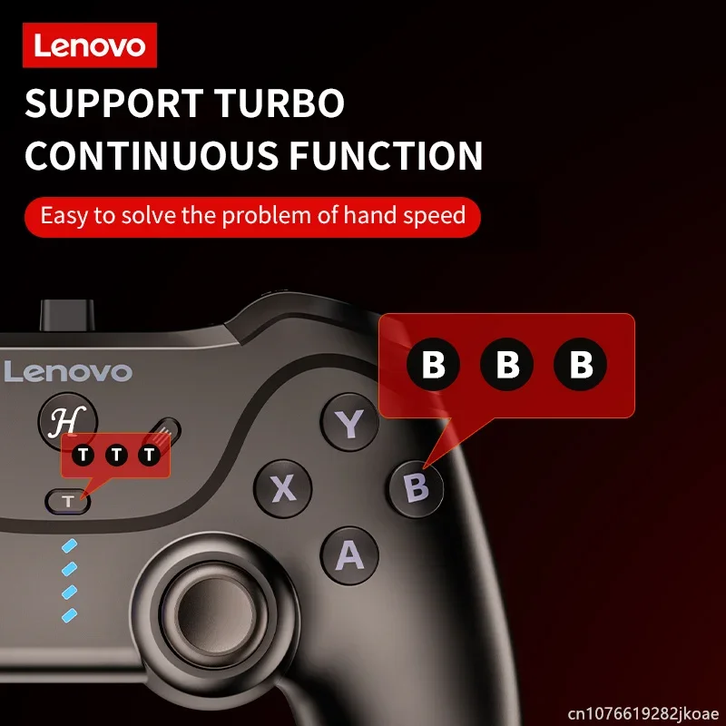 وحدة تحكم Lenovo P01 وحدة تحكم سلكية عالية الدقة عصا التحكم في القاعة للكمبيوتر الشخصي Switch 2 Android Black Myth: Wukong GamePad
