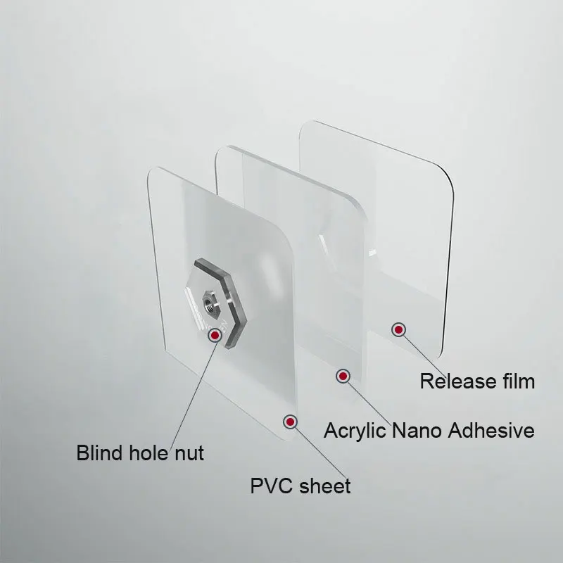 رقعة صامولة لولبية قوية ذاتية اللصق مناسبة لأرفف التخزين المنزلية وخطاف إطار الصورة بدون تركيب وتثبيت الحفر