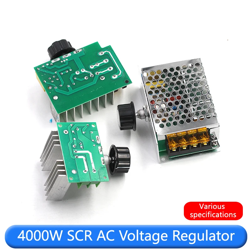 4000W SCR high power AC motor electronic voltage regulator module dimming speed regulation temperature regulation 220V