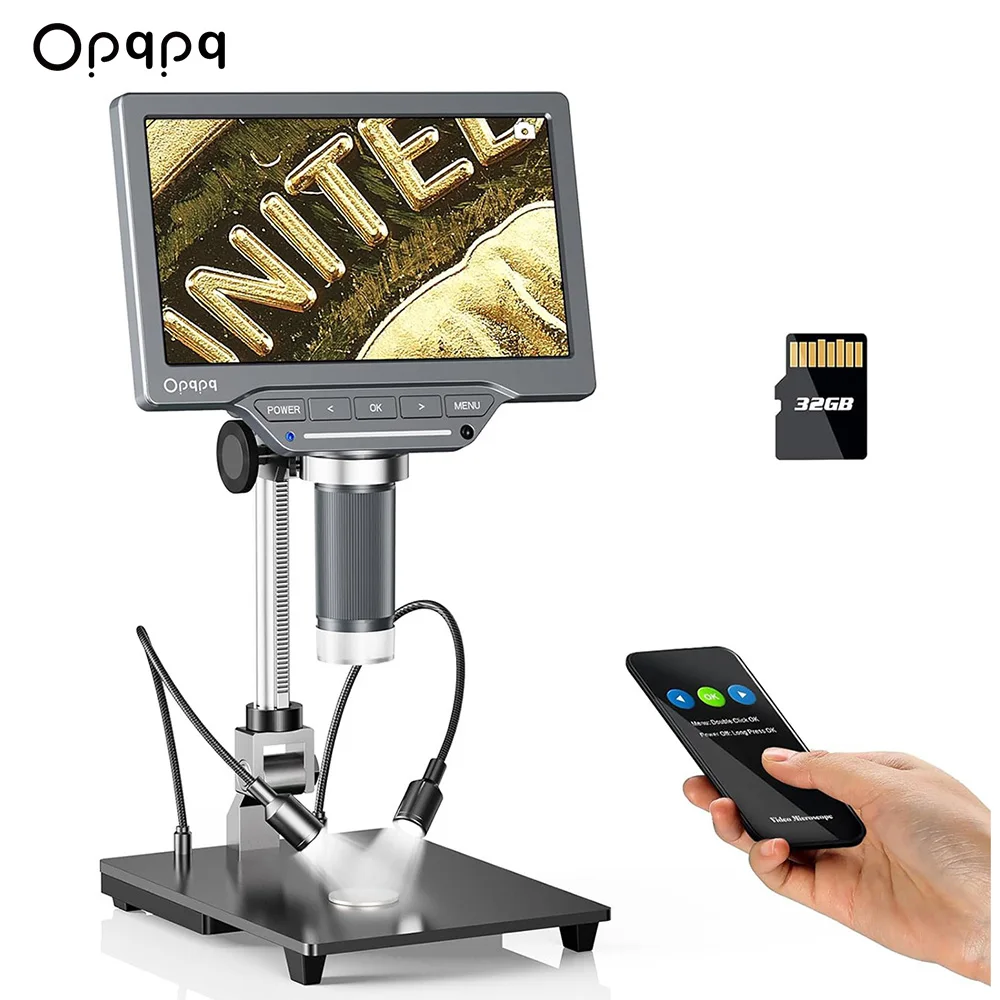 

Opqpq ODM201 SE 7" 1200X LCD Digital Microscope Micro Soldering Microscope for Electronics Repair Video Microscopes for Adults