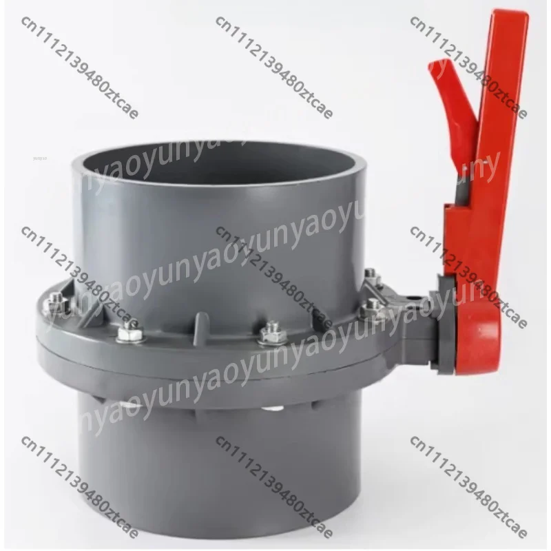 

DN110 PVC Butterfly Valve, Wafer Type One Piece Body Plastic Valve for Seawater Aquaculture