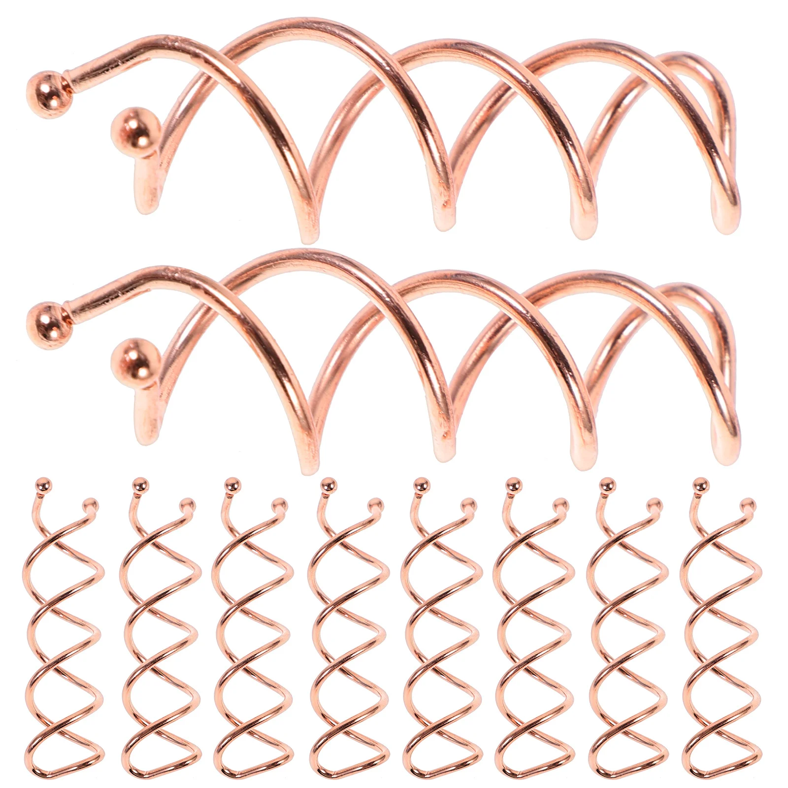 

20Pcs Spiral Hairpins Hair Clips Rose Gold Durable Metal for Women Girls Long Hair Easy Fast Hairstyling Wedding Bride