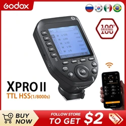 Godox Xpro II TTL Wireless Flash Trigger 1/8000s HSS TTL-Convert-Manual Function Large Screen for Canon Nikon Sony Olympus Penta