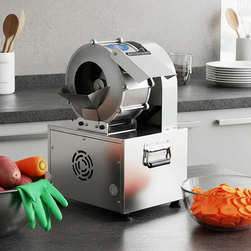 

[Best-selling] Electric Potato Carrot Slicer Machine Commercial Vegetable Cutter Restaurant Kitchen Multi-Function Shredder Food