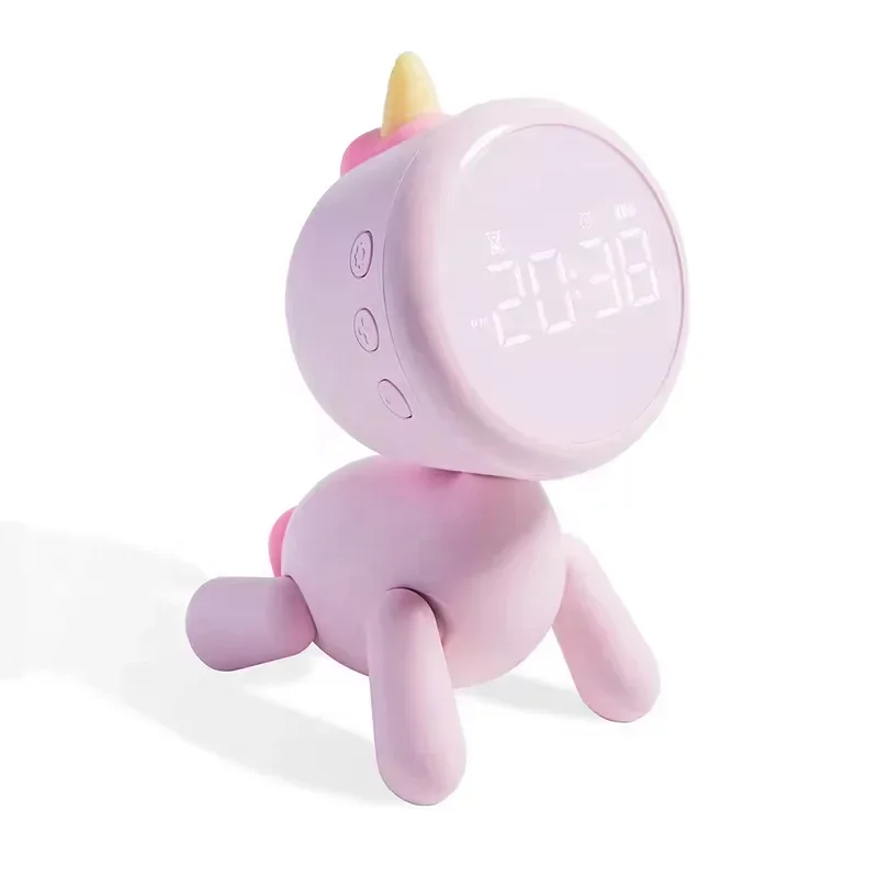 

Trending Products 2024 new arrival electronic gadgets dynamic Unicorn digital alarm clock sleep trainer night light for kids