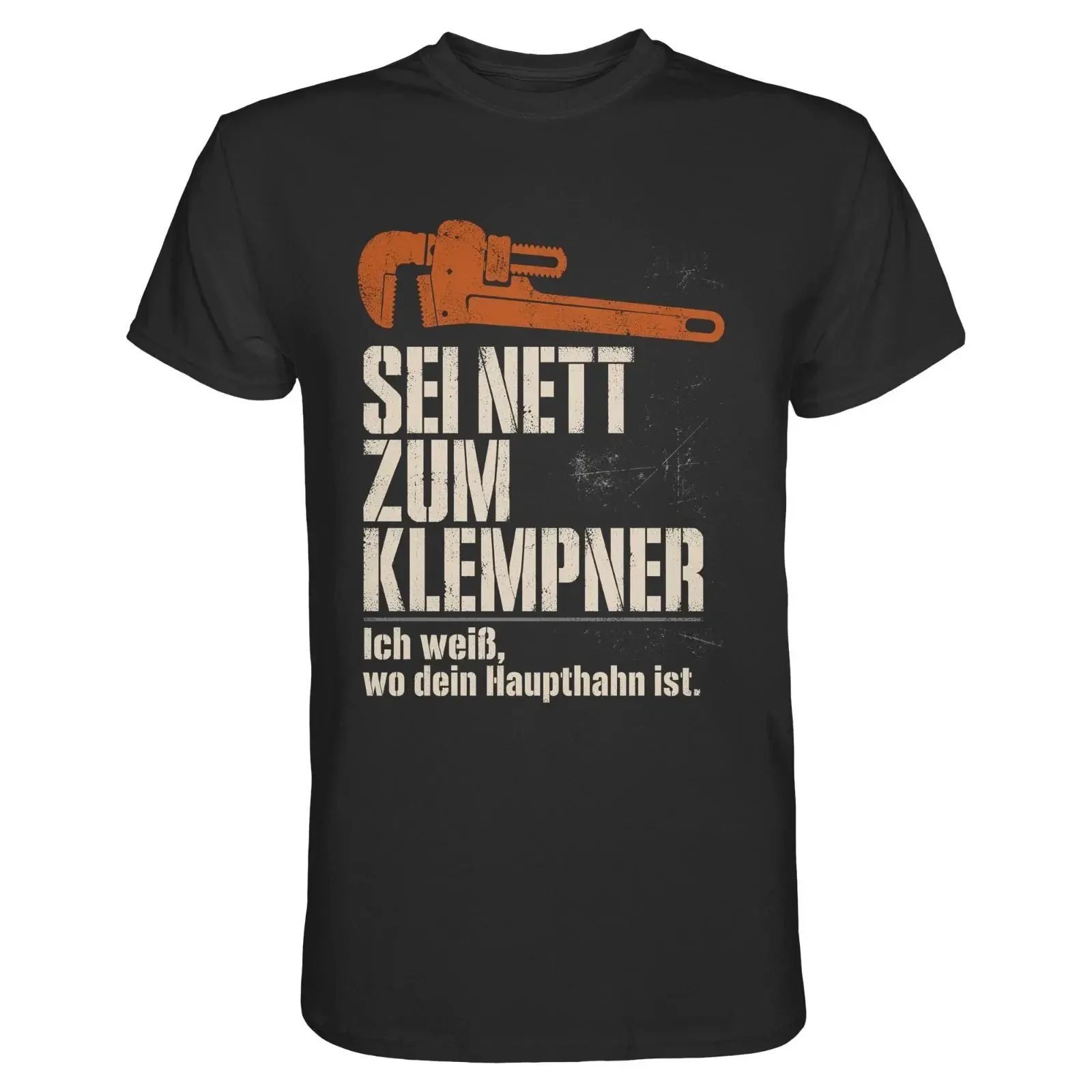 Plumber T Shirt Funny Installer Saying Sanitary Tradesman Fun  vintage Washed Slightly Top For Everyday Wear Breathable fashion