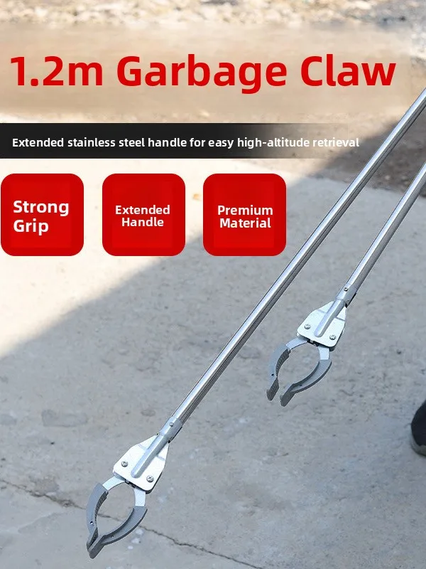 

Stainl Steel Long Handle Garbage Clip Thiened Toilet Waste Collector Outdoor Cleaning Tool Household ential