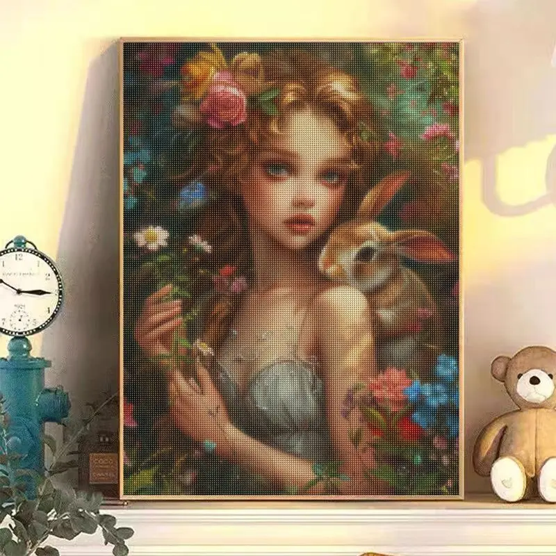 

CHENISTORY 5D DIY Diamond Painting Girl Hobbies And Crafts Diamond Embroidery Portrait Cross Stitch Garden Home Decor Gift