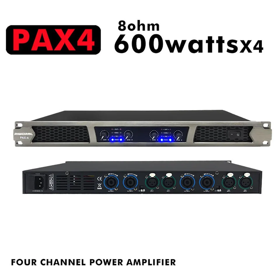 Pax4-ハイパワーデジタルパワーアンプ,プロフェッショナルクラスd,4チャンネル,1200w * 4