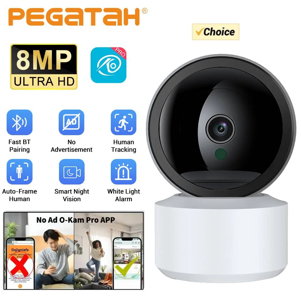 8MP IP Camera 5MP Wifi Video Surveillance Cameras HD Night VIsion Two Way Audio Auto Tracking Cloud Smart Home Camera O-Kam APP