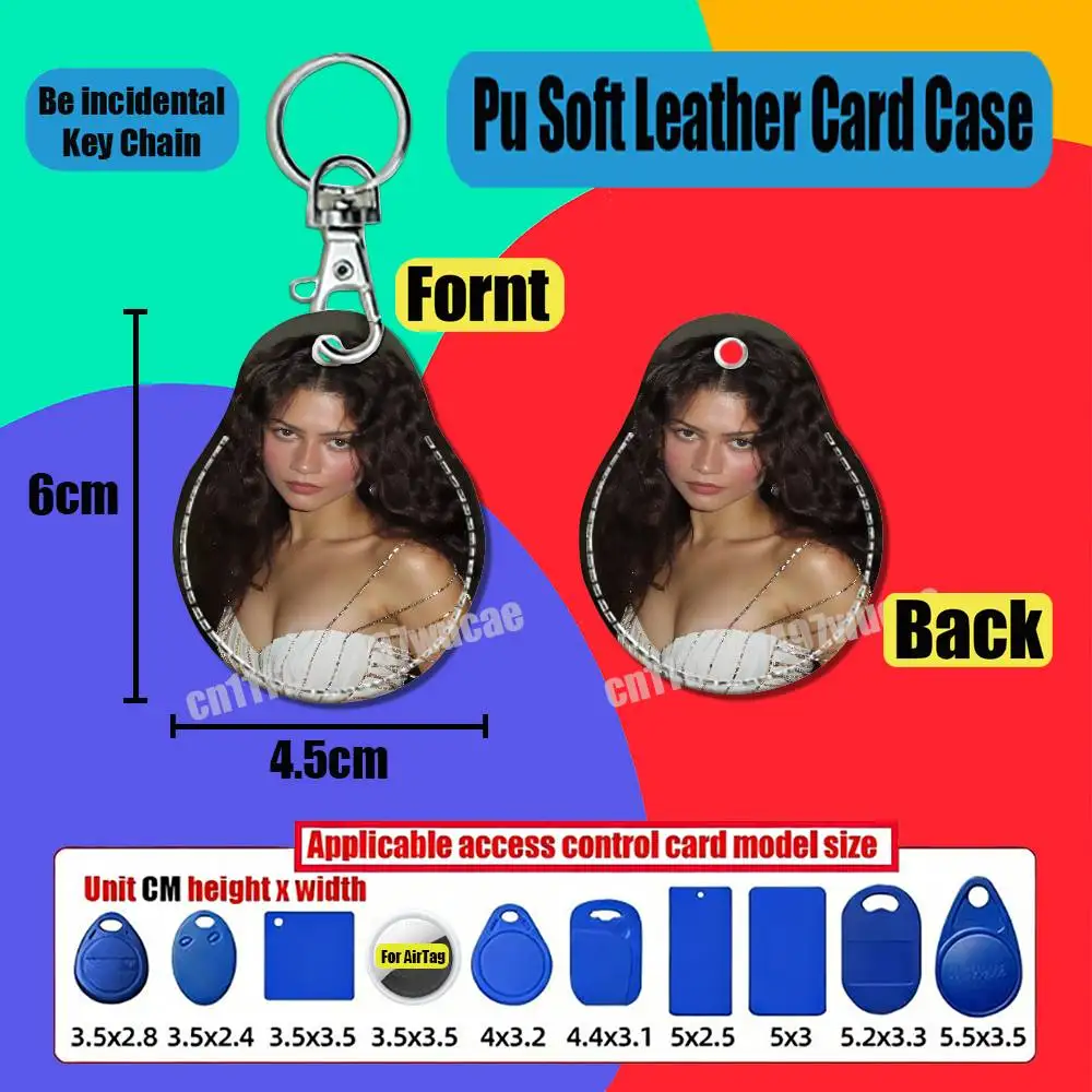 For Zendaya Actress Singer For Air Tag Case Card Holder Sleeve ID Badge Credit Bank Access For AirTag Case Shell