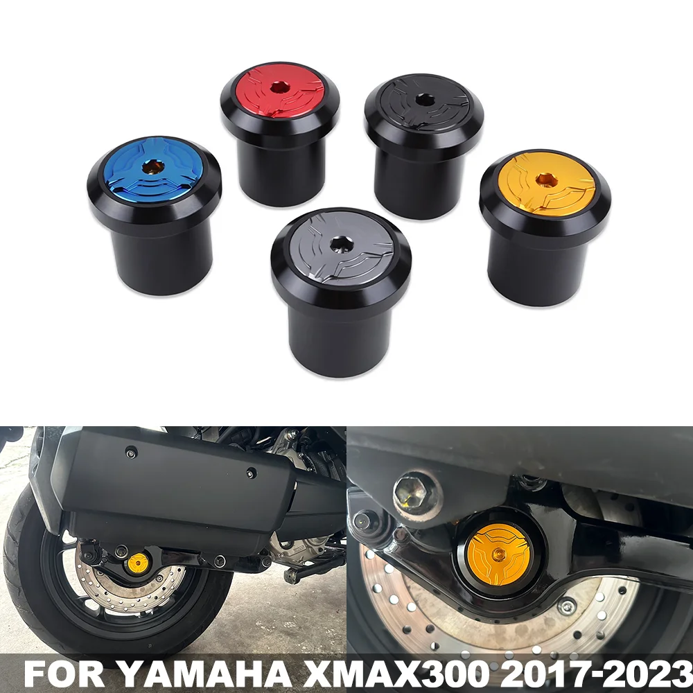 Motorrad-Hinterachsgabelkappenabdeckung für Yamaha X-MAX 300 XMAX300 XMAX300 2017-2023 – Dekorative Schutzschraubenabdeckung