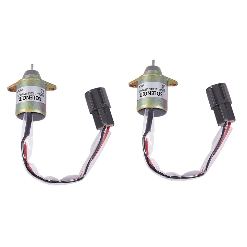 

2X 12V Flameout Solenoid Valve 1503ES-12S5SUC12S 119233-77932 Is Suitable For Kubota Yangma