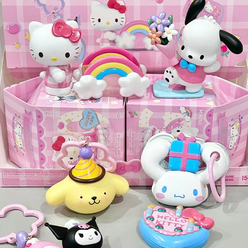 Sanrio Hello Kitty 50th Anniversary Series Schedule Is Full Of Happy Series Anime Figure Model Figurine Collectible Gift Toys