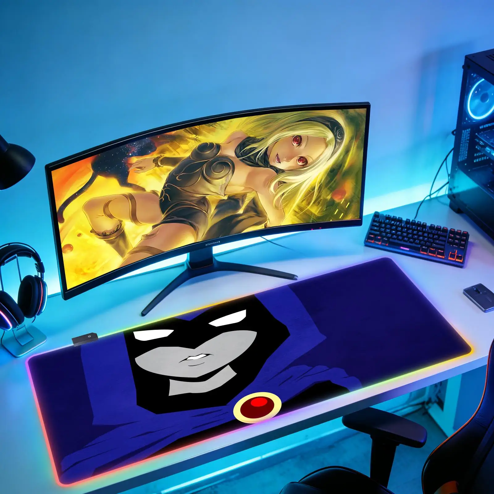 

Коврик для мыши Gravity Rush, геймерский настольный коврик, большой коврик для мыши XXL, игровые аксессуары для ПК, 400X900, RGB-подсветка, коврик для ноутбука